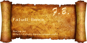 Faludi Bence névjegykártya